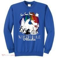 North Pole Alaska Aurora Borealis Christmas Town Souvenir Gift Sweatshirt thumb 0