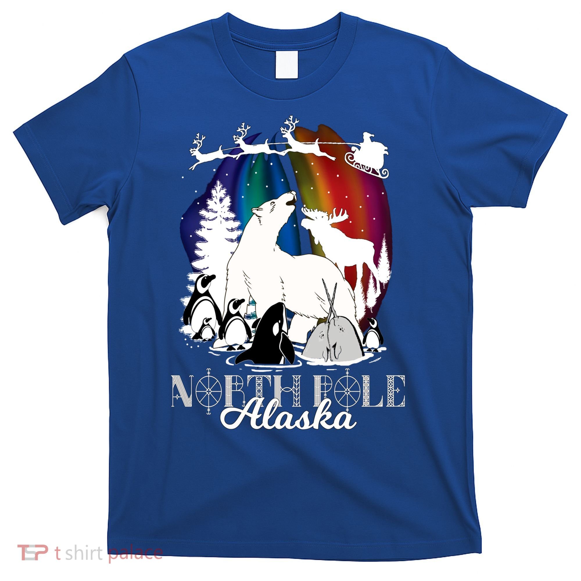 North Pole Alaska Aurora Borealis Christmas Town Souvenir Gift T-Shirt