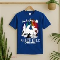 North Pole Alaska Aurora Borealis Christmas Town Souvenir Gift T-Shirt thumb 2