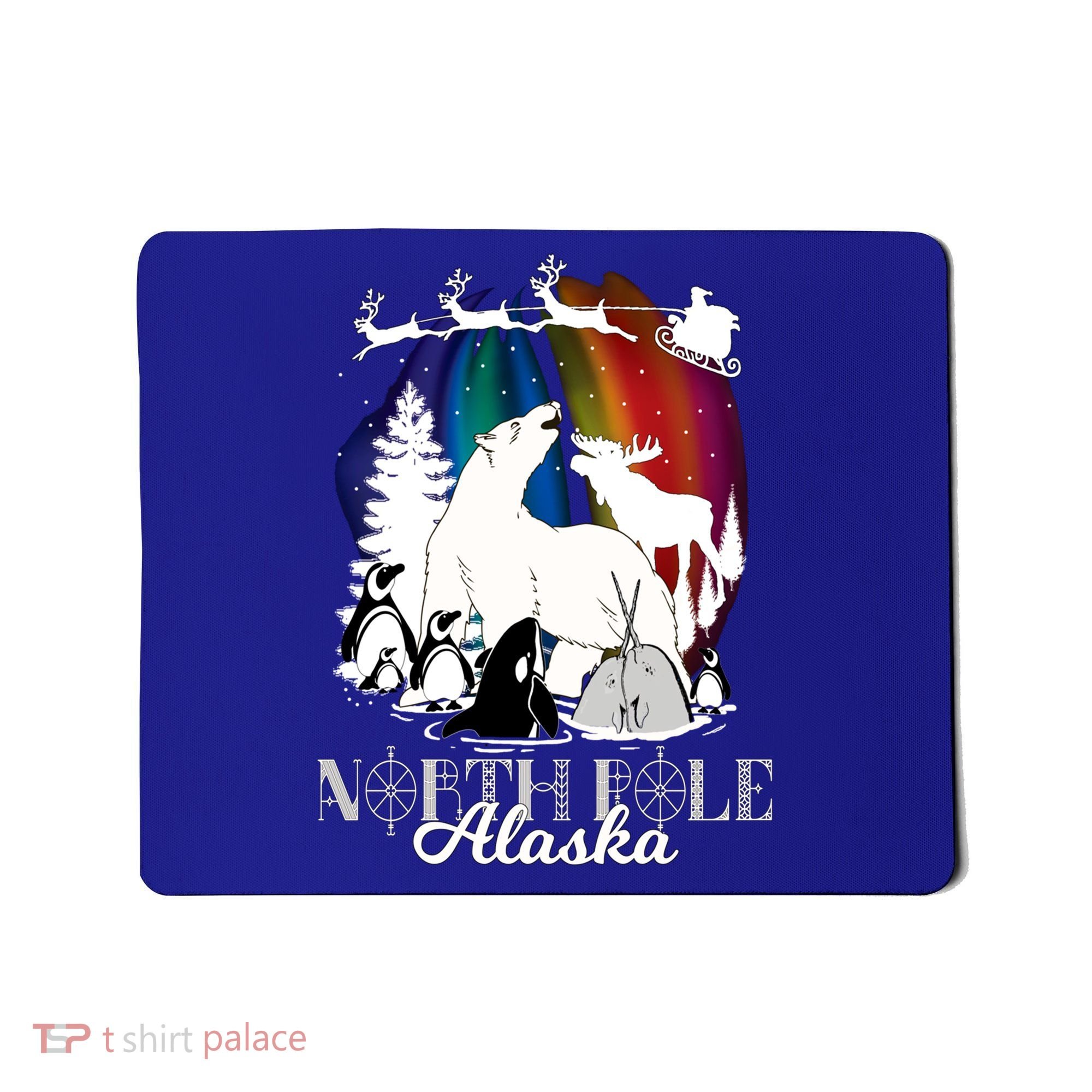 North Pole Alaska Aurora Borealis Christmas Town Souvenir Gift Mousepad