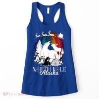 North Pole Alaska Aurora Borealis Christmas Town Souvenir Gift Women's Tank Top thumb 0