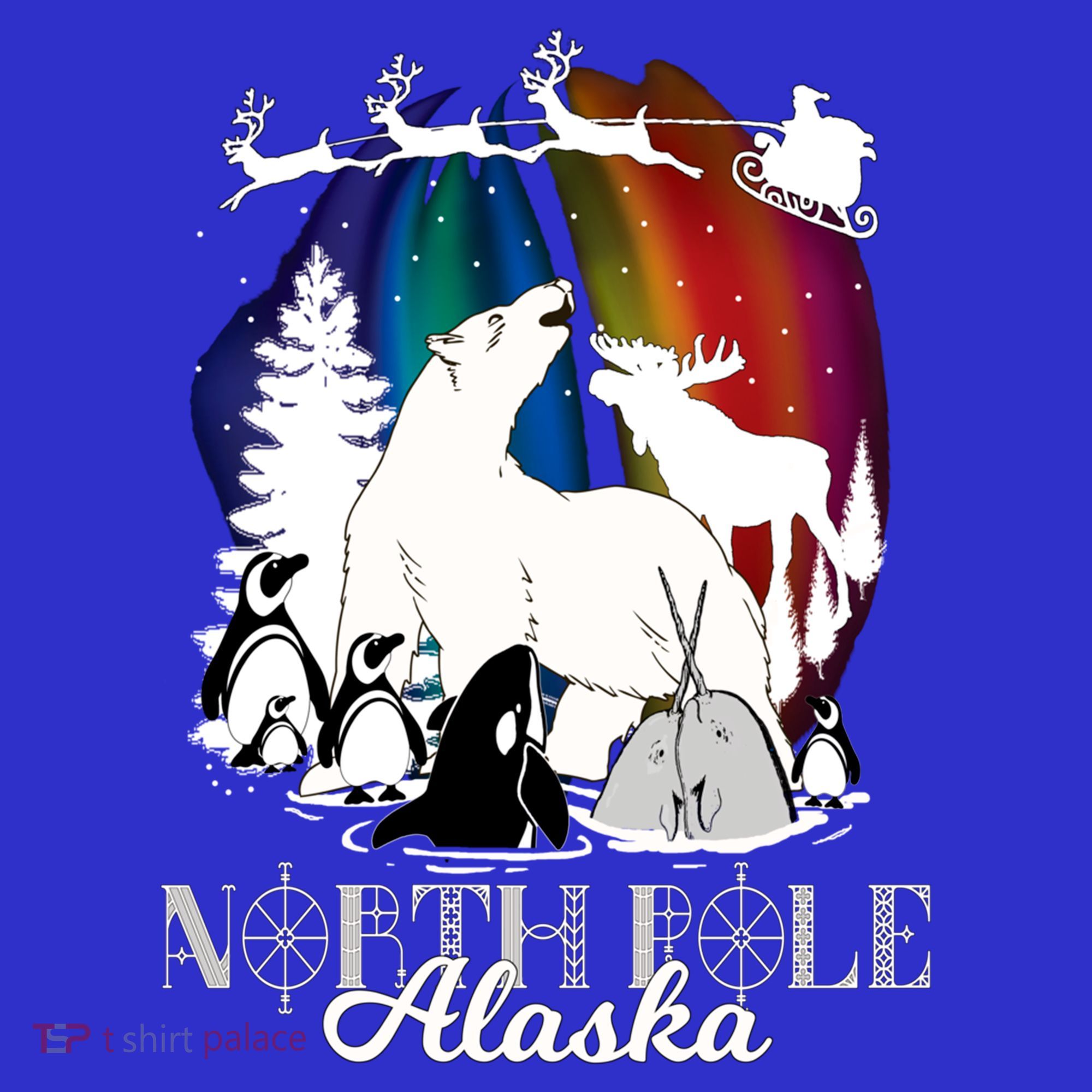 North Pole Alaska Aurora Borealis Christmas Town Souvenir Gift Women's Tank Top