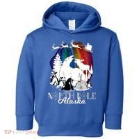 North Pole Alaska Aurora Borealis Christmas Town Souvenir Gift Toddler Hoodie thumb 0
