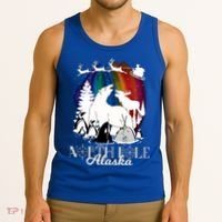 North Pole Alaska Aurora Borealis Christmas Town Souvenir Gift Tank Top thumb 3