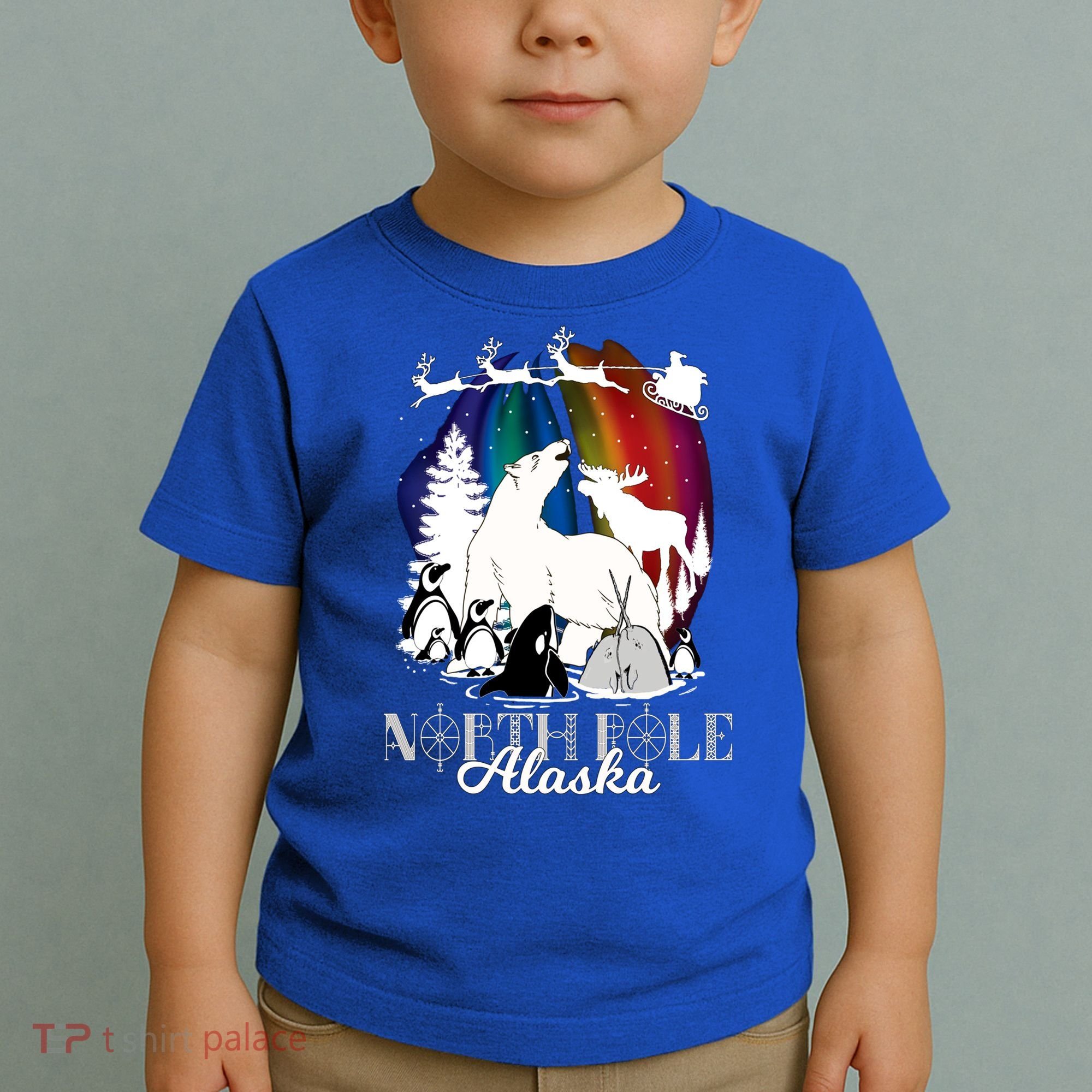 North Pole Alaska Aurora Borealis Christmas Town Souvenir Gift Toddler T-Shirt