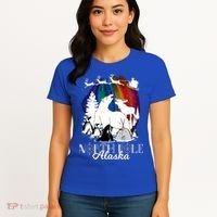 North Pole Alaska Aurora Borealis Christmas Town Souvenir Gift Women's T-Shirt thumb 4
