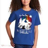 North Pole Alaska Aurora Borealis Christmas Town Souvenir Gift Kids T-Shirt thumb 2