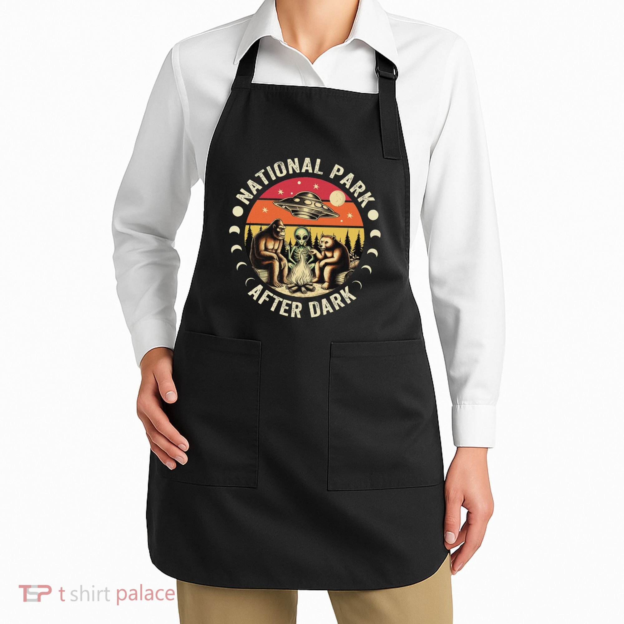 National Park After Dark Funny Apron