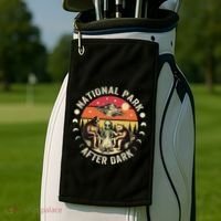National Park After Dark Funny Golf Towel thumb 2