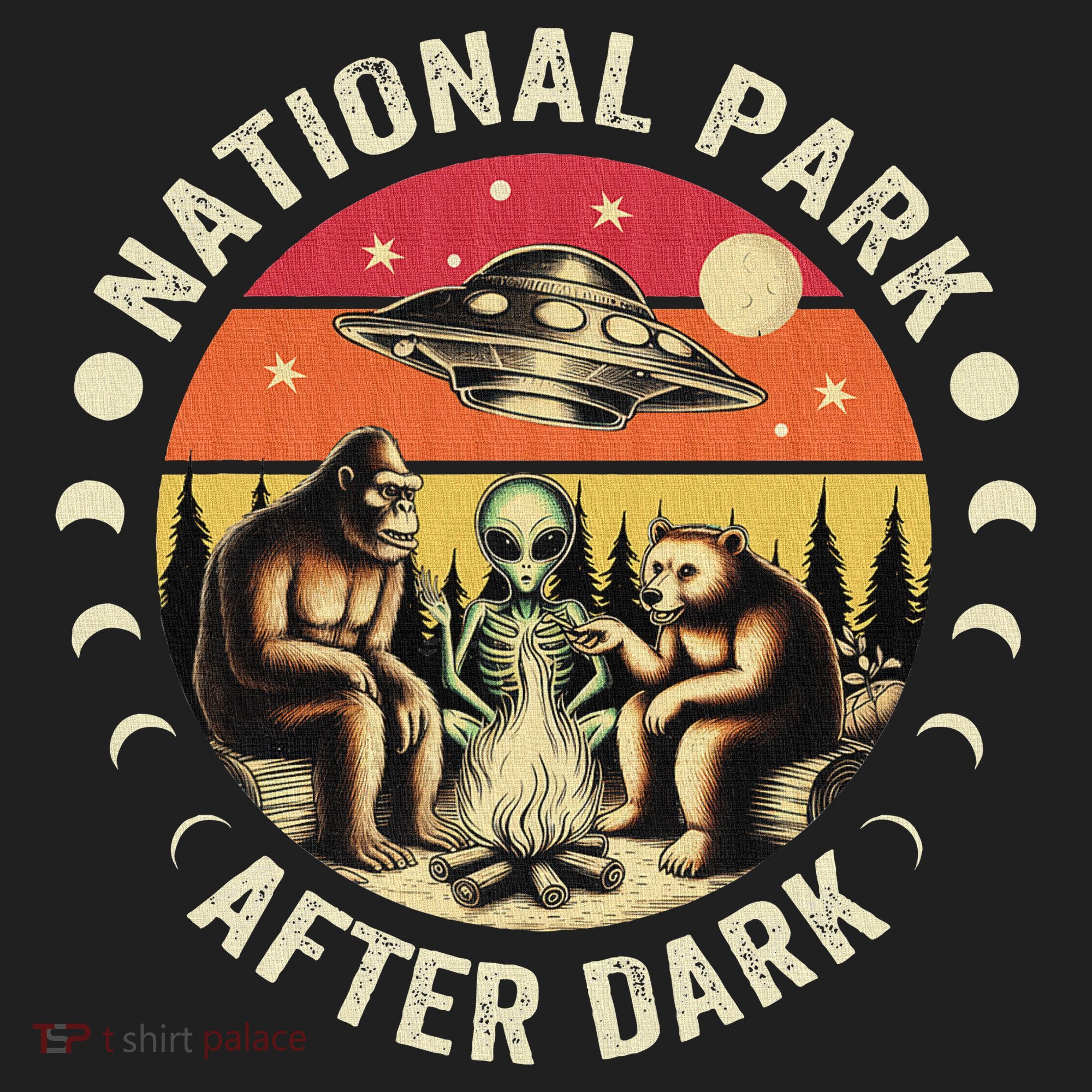National Park After Dark Funny Golf Towel