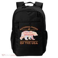 National Parks Bear Hiking Travel Camping Outdoors Retro USA  Backpack thumb 0