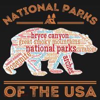 National Parks Bear Hiking Travel Camping Outdoors Retro USA  Pajama Set thumb 2