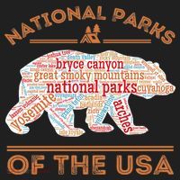 National Parks Bear Hiking Travel Camping Outdoors Retro USA  Hat thumb 2
