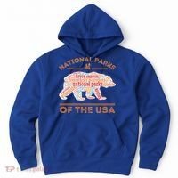 National Parks Bear Hiking Travel Camping Outdoors Retro USA  Hoodie thumb 0