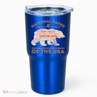 National Parks Bear Hiking Travel Camping Outdoors Retro USA  Tumbler thumb 0