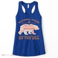 National Parks Bear Hiking Travel Camping Outdoors Retro USA  Women's Tank Top thumb 0