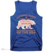 National Parks Bear Hiking Travel Camping Outdoors Retro USA  Tank Top thumb 0