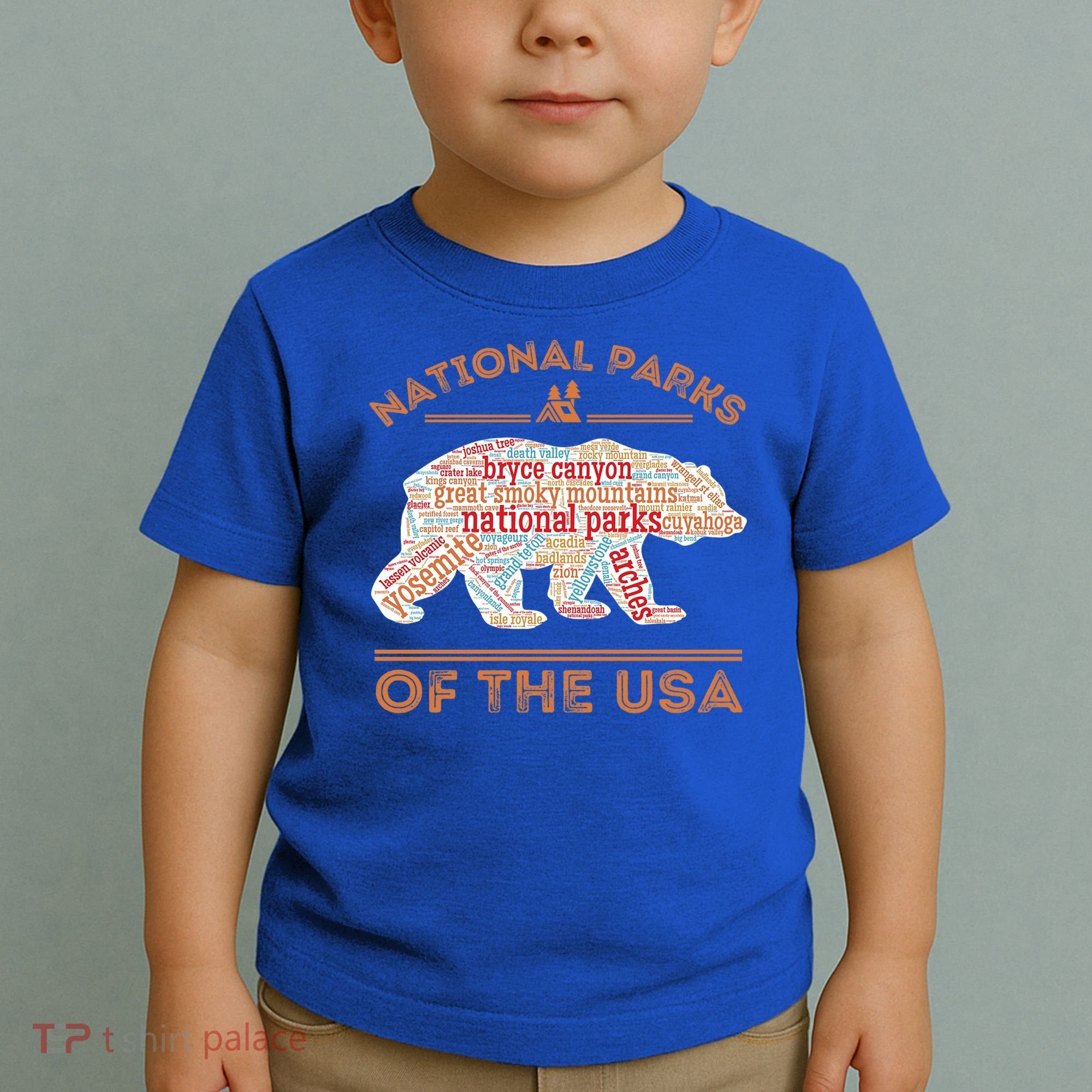 National Parks Bear Hiking Travel Camping Outdoors Retro USA  Toddler T-Shirt