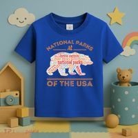 National Parks Bear Hiking Travel Camping Outdoors Retro USA  Toddler T-Shirt thumb 3