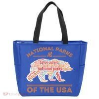 National Parks Bear Hiking Travel Camping Outdoors Retro USA  Tote Bag thumb 0