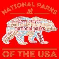 National Parks Bear Hiking Travel Camping Outdoors Retro USA  Santa Hat thumb 1