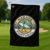 Nazare Portugal Beach Golf Towel thumb 1