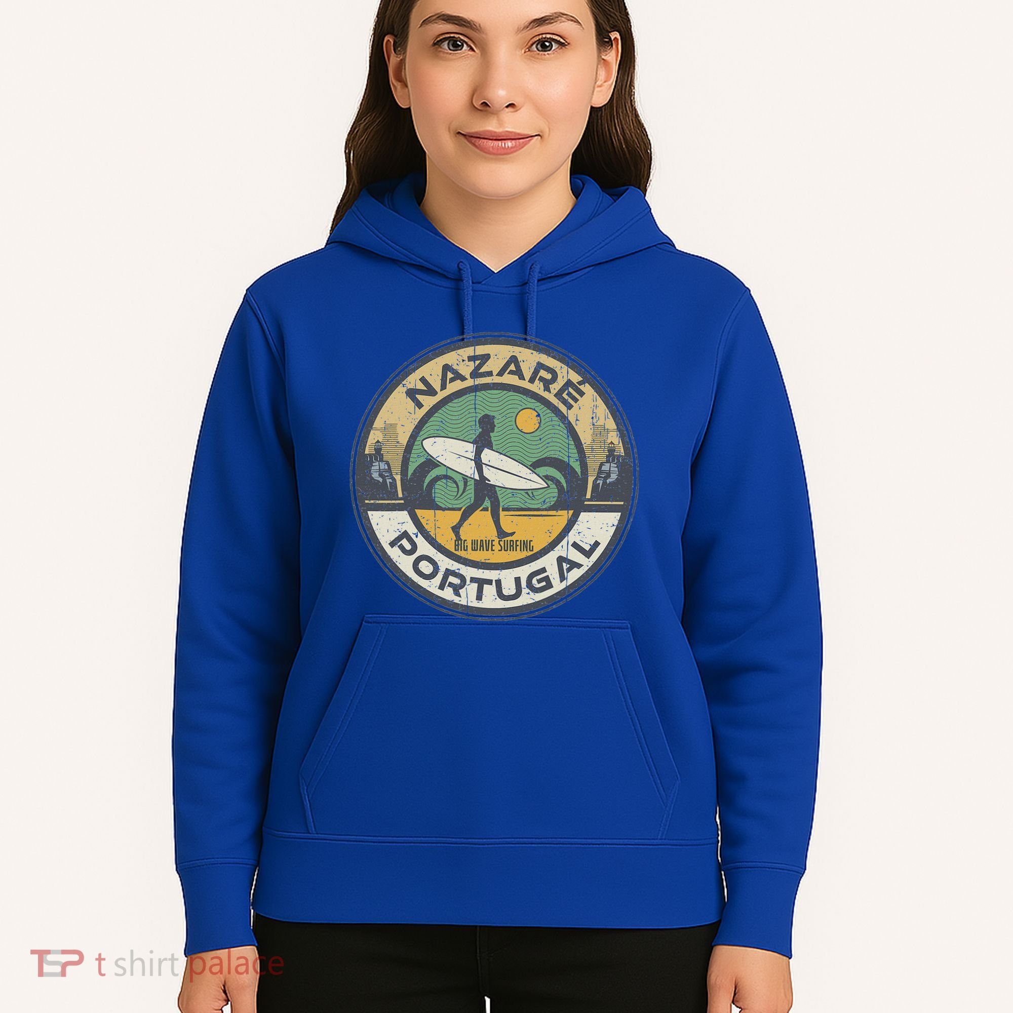 Nazare Portugal Beach Hoodie