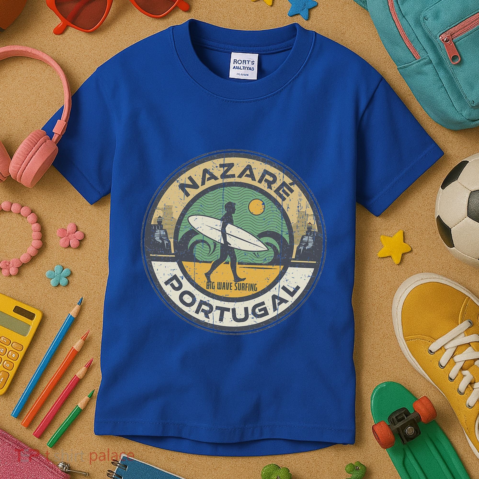 Nazare Portugal Beach Kids T-Shirt