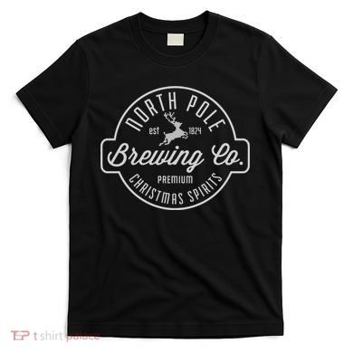 North Pole Brewing Co Christmas Santa North Pole Matching T-Shirt