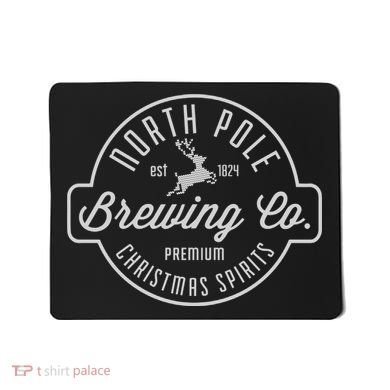 North Pole Brewing Co Christmas Santa North Pole Matching Mousepad