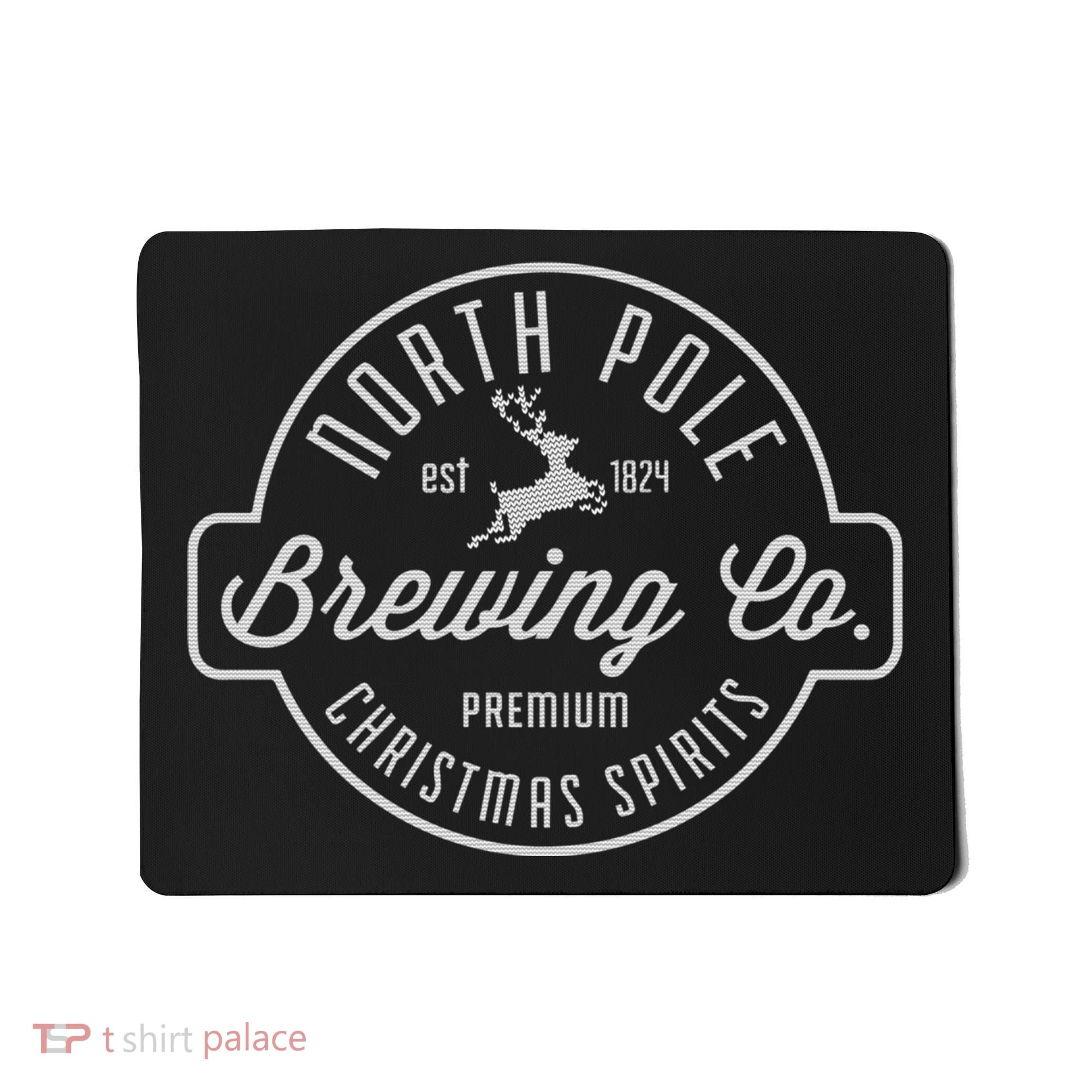 North Pole Brewing Co Christmas Santa North Pole Matching Mousepad