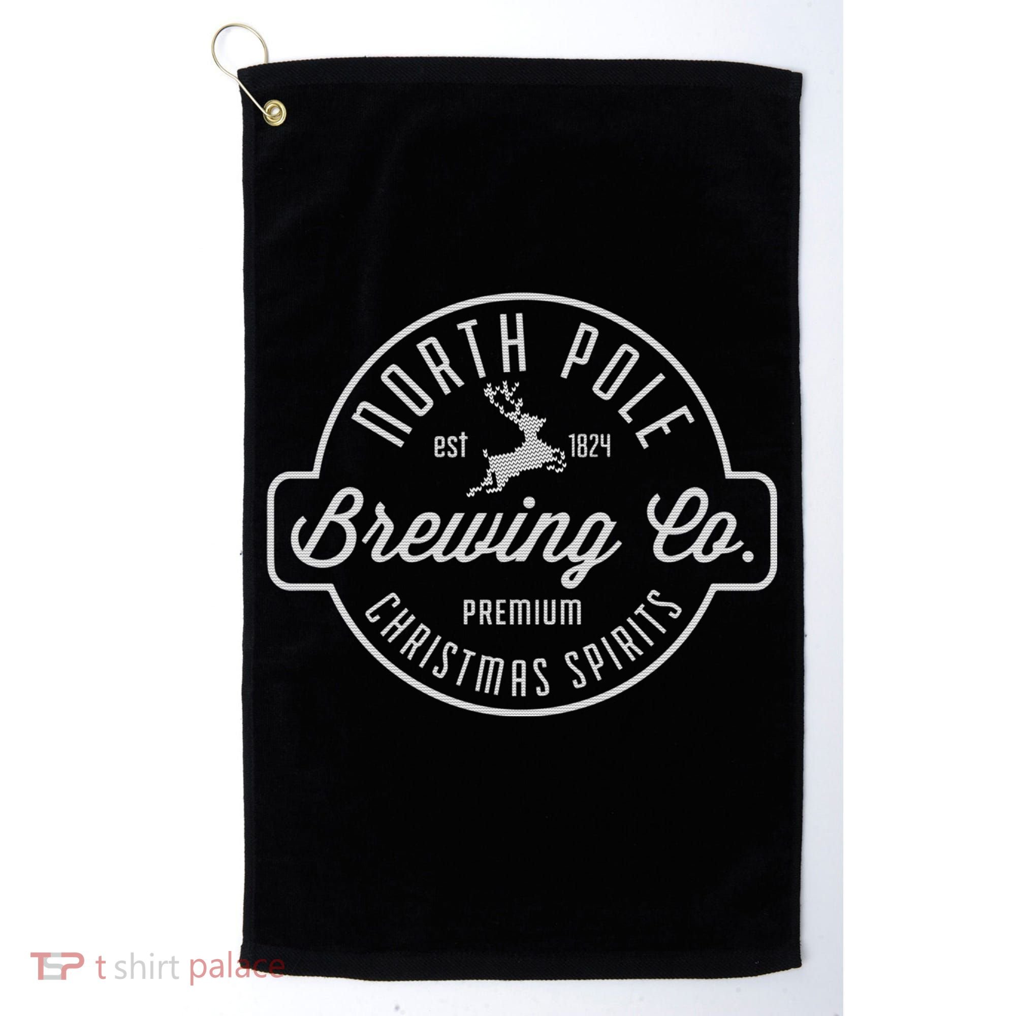 North Pole Brewing Co Christmas Santa North Pole Matching Golf Towel