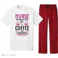 Nurse Powered By Coffee For Frequently 12 Hours Straight Pajama Set thumb 0