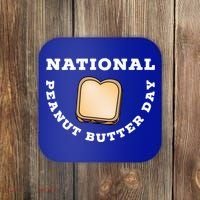 National Peanut Butter Day Peanut Butter And Jelly Sandwich Meaningful Gift Coaster thumb 0