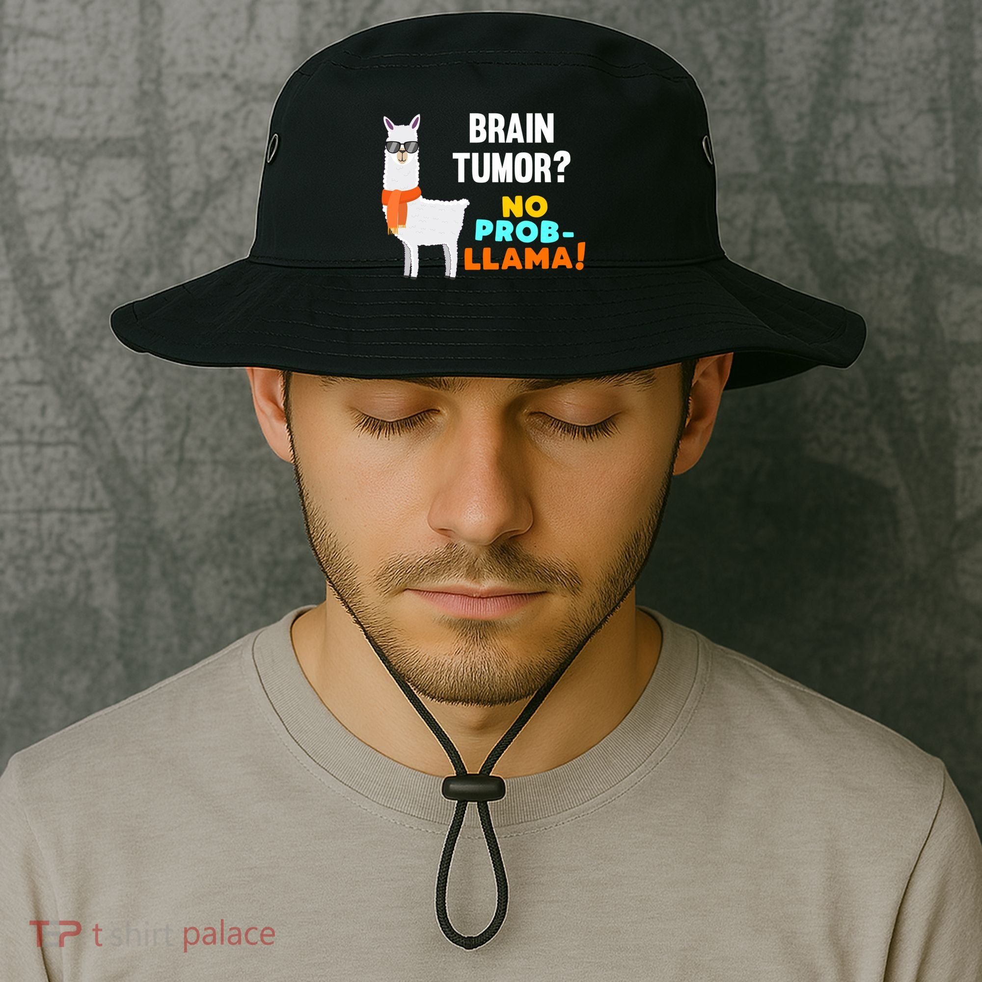 No Probgiftllama Brain Tumor Survivor Recovery Get Well Funny Gift Cool Gift Bucket Hat