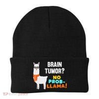 No Probgiftllama Brain Tumor Survivor Recovery Get Well Funny Gift Cool Gift Beanie thumb 0