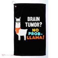 No Probgiftllama Brain Tumor Survivor Recovery Get Well Funny Gift Cool Gift Golf Towel thumb 0