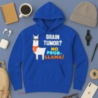 No Probgiftllama Brain Tumor Survivor Recovery Get Well Funny Gift Cool Gift Hoodie thumb 3