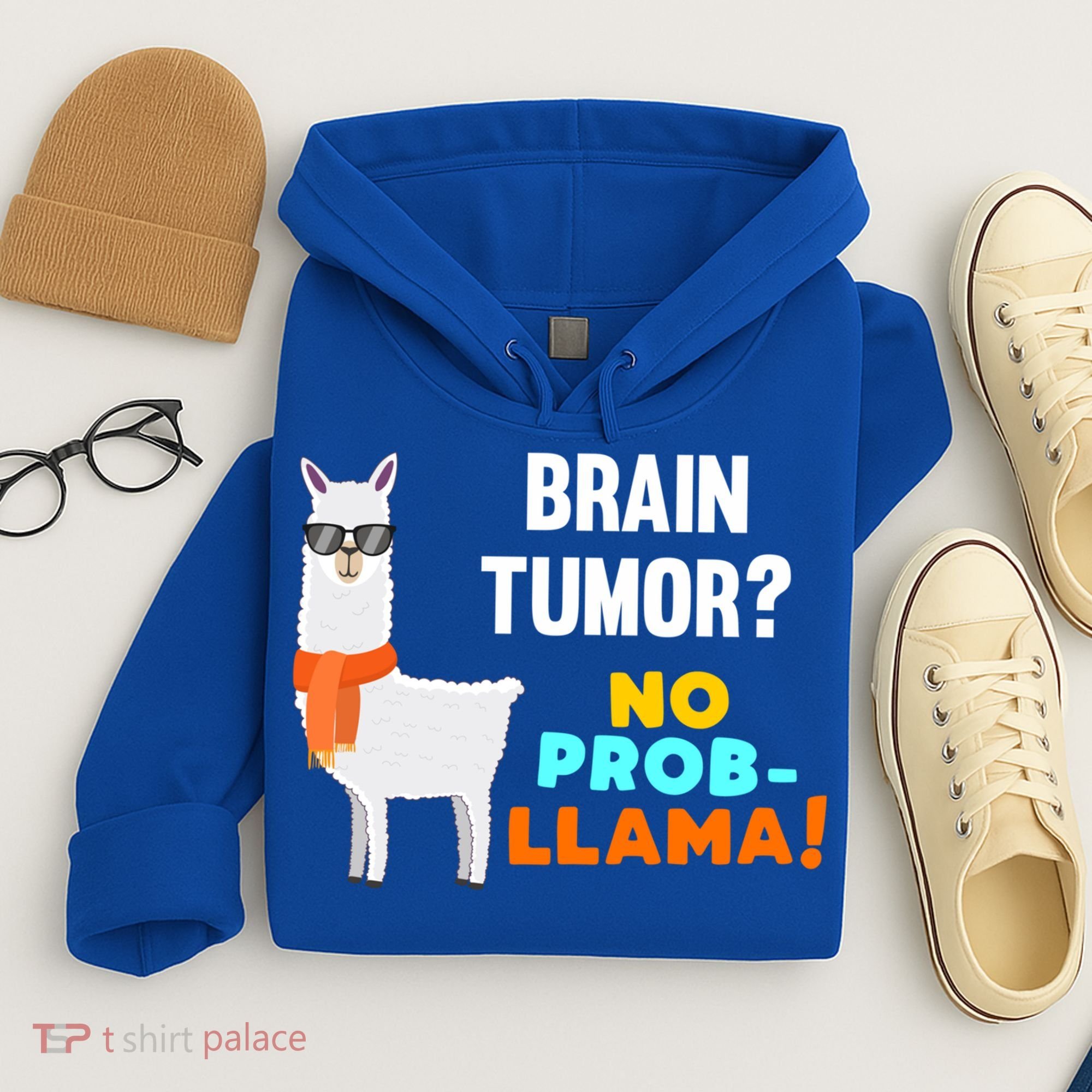 No Probgiftllama Brain Tumor Survivor Recovery Get Well Funny Gift Cool Gift Hoodie