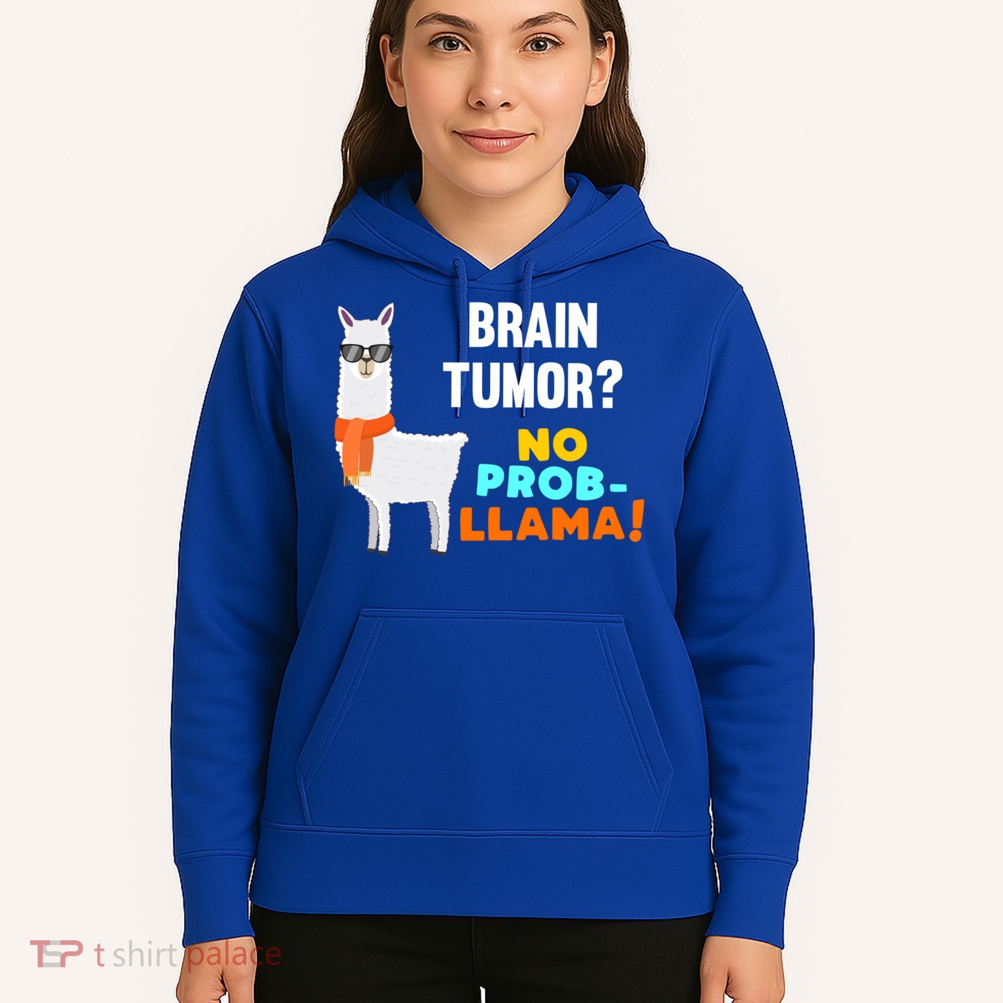No Probgiftllama Brain Tumor Survivor Recovery Get Well Funny Gift Cool Gift Hoodie