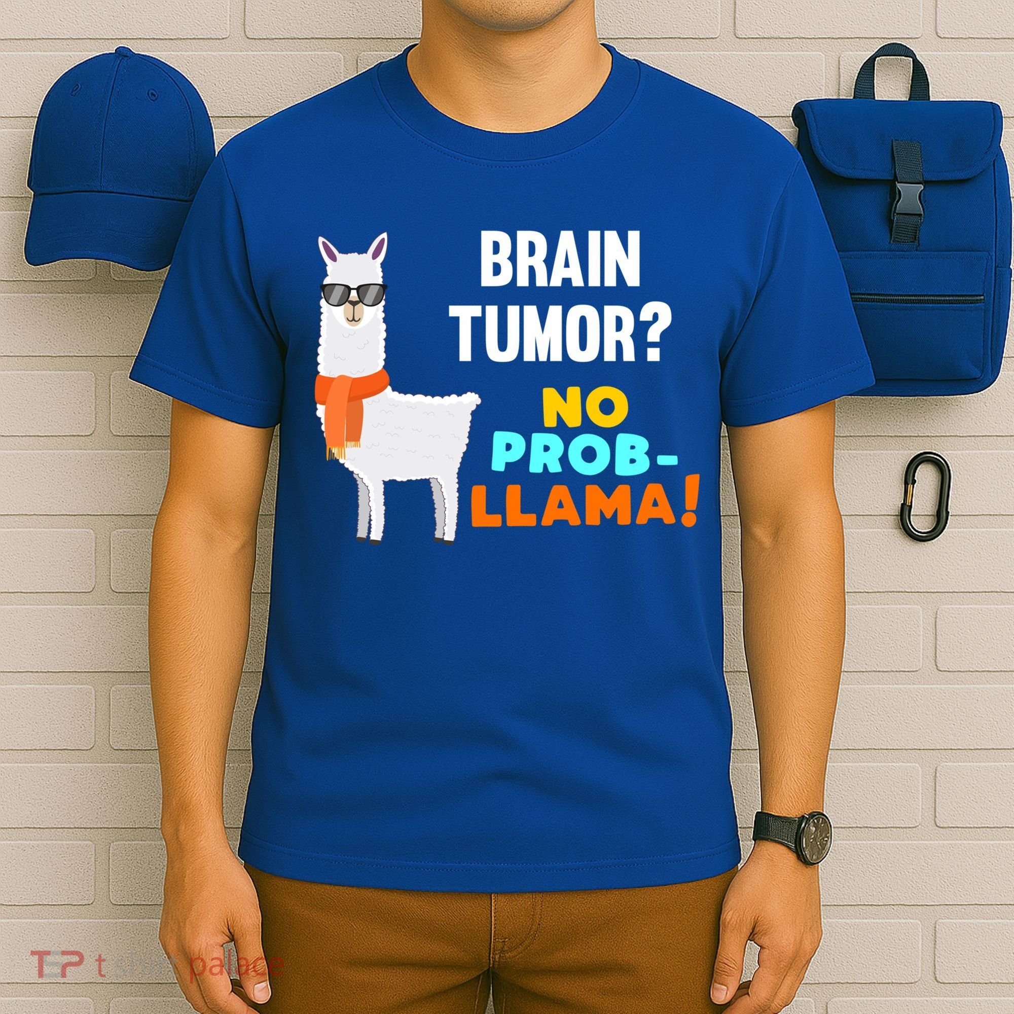 No Probgiftllama Brain Tumor Survivor Recovery Get Well Funny Gift Cool Gift T-Shirt