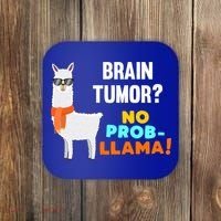 No Probgiftllama Brain Tumor Survivor Recovery Get Well Funny Gift Cool Gift Coaster thumb 0