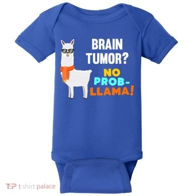 No Probgiftllama Brain Tumor Survivor Recovery Get Well Funny Gift Cool Gift Baby Bodysuit