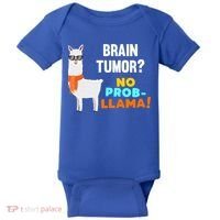 No Probgiftllama Brain Tumor Survivor Recovery Get Well Funny Gift Cool Gift Baby Bodysuit thumb 0