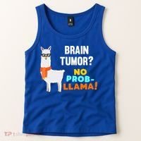 No Probgiftllama Brain Tumor Survivor Recovery Get Well Funny Gift Cool Gift Tank Top thumb 2