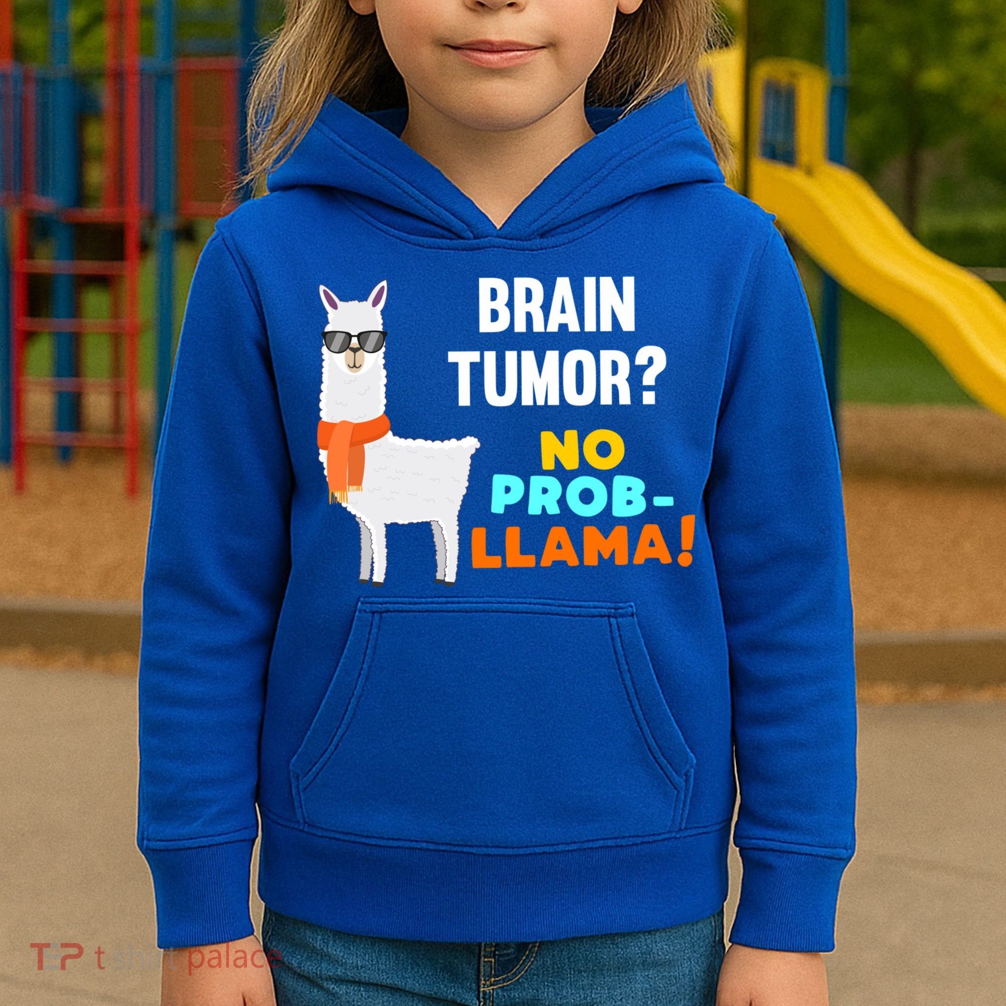 No Probgiftllama Brain Tumor Survivor Recovery Get Well Funny Gift Cool Gift Kids Hoodie