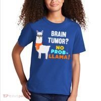 No Probgiftllama Brain Tumor Survivor Recovery Get Well Funny Gift Cool Gift Kids T-Shirt thumb 2