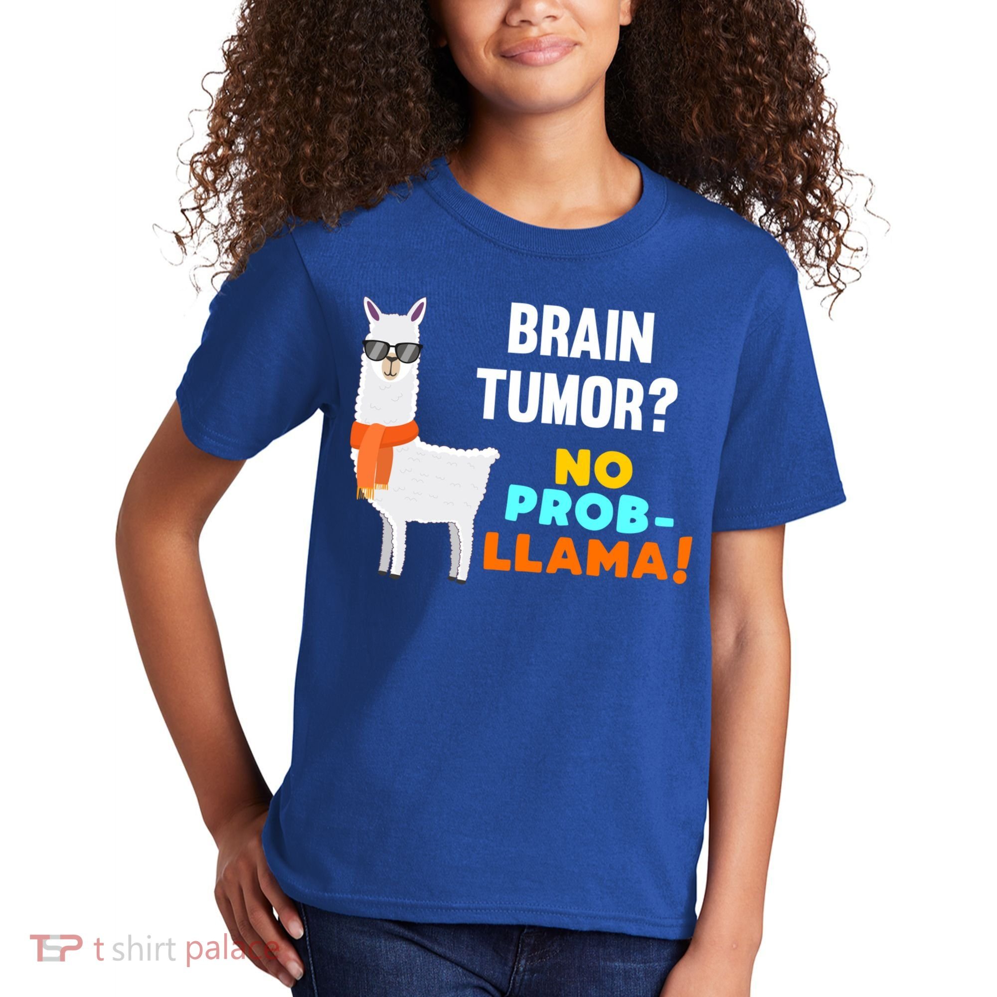 No Probgiftllama Brain Tumor Survivor Recovery Get Well Funny Gift Cool Gift Kids T-Shirt
