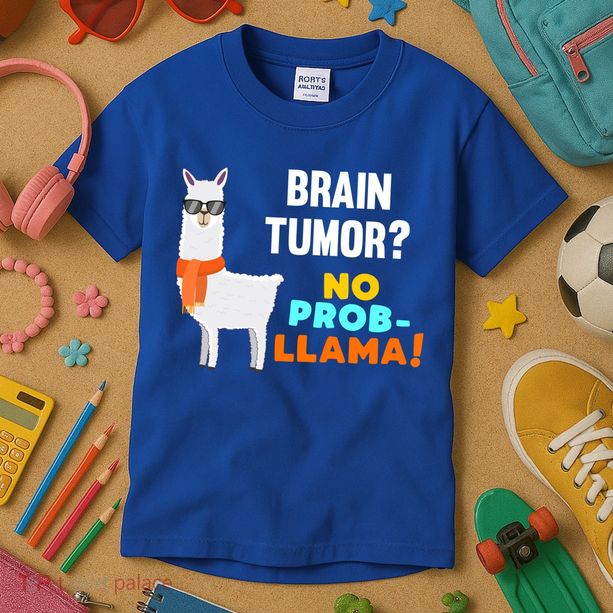 No Probgiftllama Brain Tumor Survivor Recovery Get Well Funny Gift Cool Gift Kids T-Shirt