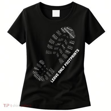 National Parks Boot Print Listing All National Parks Women's T-Shirt
